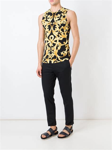 tank top mens versace|farfetch versace vest.